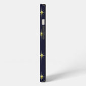 Gouden Steruitbarsting Patroon iPhone Hoesje (Linkerkant)