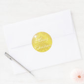 Gouden Sticker gouden kerstboom met sterren (Envelop)