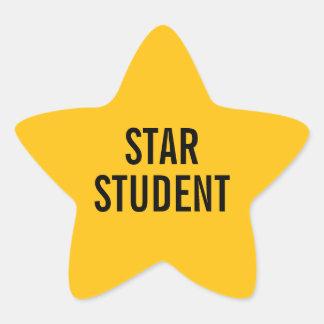 Gouden sticker voor uitblinkende leerling voor in