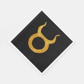 Gouden Stier Astrologie Teken Custom Servet (Hoek)