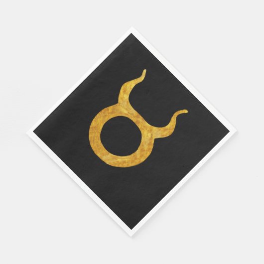 Gouden Stier Astrologie Teken Custom Servet (Hoek)