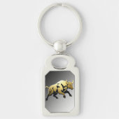 Gouden Stier – Embleem van Kracht & Welvaart Sleutelhanger (Voorkant)