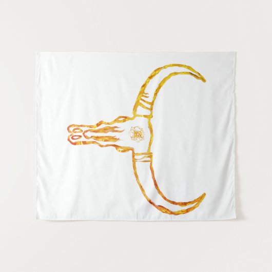 Gouden stier schedel, Mandala wandtapijt Wandkleed (Voorkant (horizontaal))
