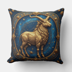 Gouden Stier Stier In Cirkel van de Kosmische Dier Kussen