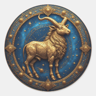 Gouden Stier Stier In Kosmische Dierenriem Cirkel Ronde Sticker