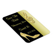 Gouden Stiletto & Drieklank 16e Save The Date Magneet (Rechterzijde)