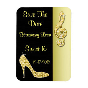 Gouden Stiletto & Drieklank 16e Save The Date Magneet