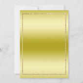 Gouden Stiletto Quinceañera verjaardagsfeestje voo Kaart (Achterkant)