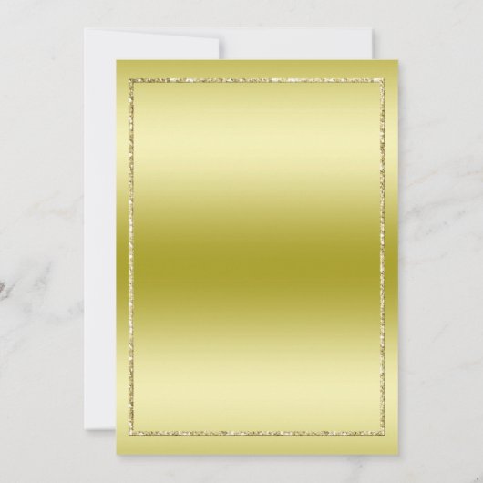 Gouden Stiletto Quinceañera verjaardagsfeestje voo Kaart (Achterkant)