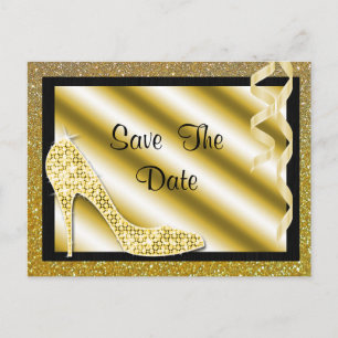 Gouden Stiletto & Streamers 60e Save The Date Aankondigingskaart