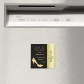 Gouden Stiletto & Treble Cleft 50e Save The Date Magneet (Insitu (Vaatwasser))