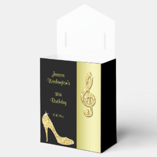 Gouden Stiletto & Treble Gespleten Verjaardag Bedankdoosjes