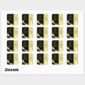 Gouden Stiletto & Treble Gespleten Verjaardag Dank Vierkante Sticker (Vel)