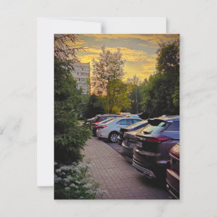 Gouden Stille Urban Postcard – Aanpasbaar Briefkaart