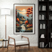 Gouden stilte door de weide poster