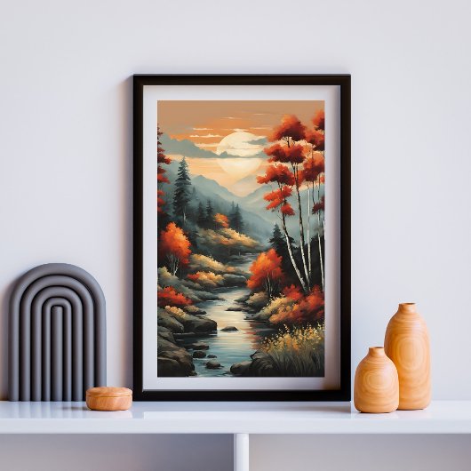Gouden stilte door de weide poster