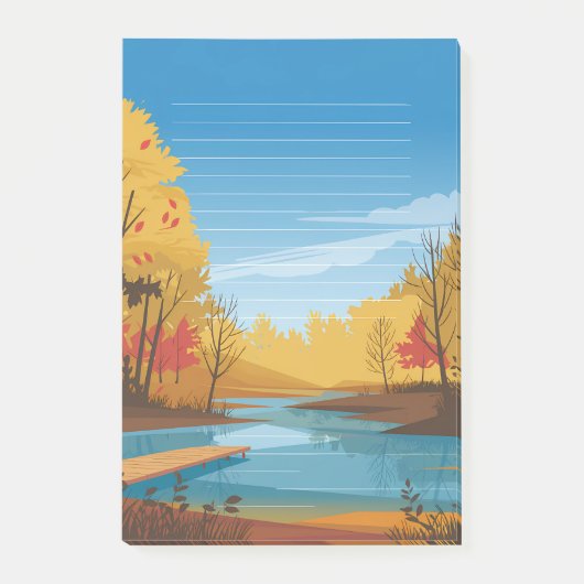 Gouden Stilte: Herfstmeer Post-it® Notes (Voorkant)
