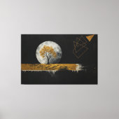 Gouden stilte onder de maan canvas afdruk (Voorkant)