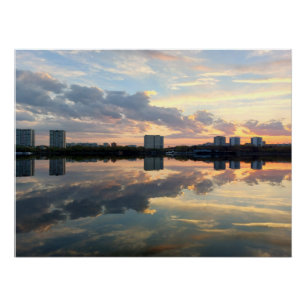 Gouden stilte — Stedelijke reflectie Perfect Poster