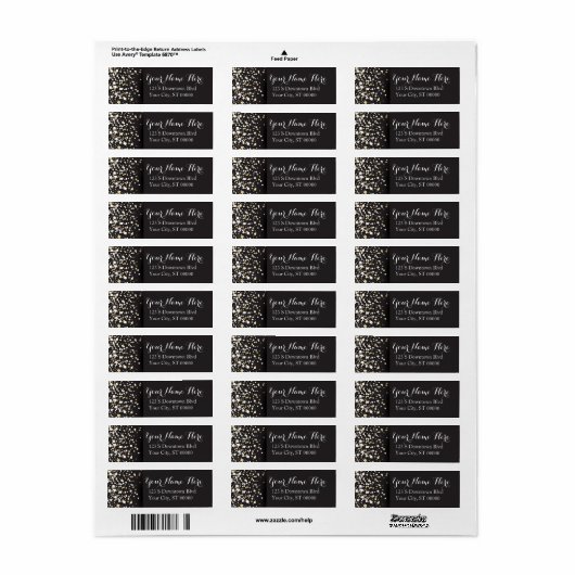 Gouden Stippen - Adresetiketten Etiket (Full Sheet)