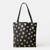 Gouden Stippen Chic Ontwerp Tote Bag (Achterkant)