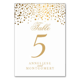 Gouden Stippen en Wit - Tafelnummer