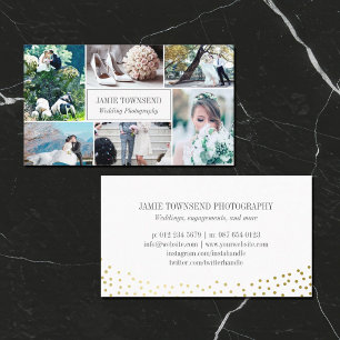 Gouden Stippen Foto Collage Professionele Fotograa Visitekaartje