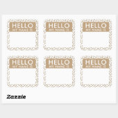 Gouden Stippen Hallo Mijn Naam Is Stickers (Vel)