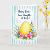 Gouden Stippen Lente Kaart (Gele Bloem)