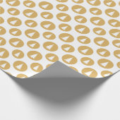 Gouden Stippen met witte kerstboom Cadeaupapier (Hoek)