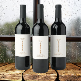 Gouden Stippen Minimalistisch Eenvoudig Profession Wijn Etiket