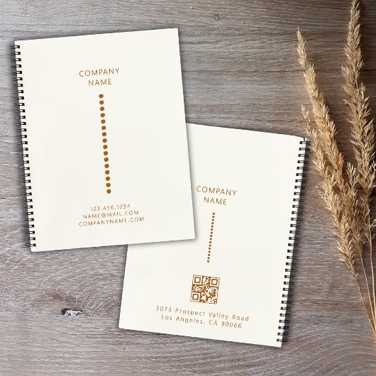 Gouden Stippen Minimalistische Eenvoudige QR Code  Notitieboek