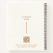 Gouden Stippen Minimalistische Eenvoudige QR Code  Notitieboek (Achterkant)