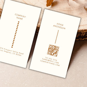 Gouden Stippen Minimalistische Eenvoudige QR Code  Visitekaartje