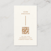 Gouden Stippen Minimalistische Eenvoudige QR Code  Visitekaartje (Voorkant)