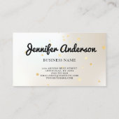 Gouden Stippen Modern Elegant Metallic Beauty Visitekaartje (Achterkant)