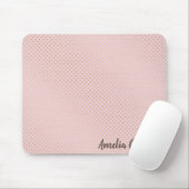 gouden stippen op een wazige roze muismat (Met muis)