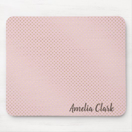 gouden stippen op een wazige roze muismat (Voorkant)