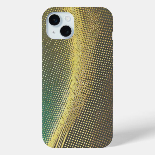 Gouden stippen op grijs en groen Case-Mate iPhone case (Achterkant)