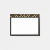 Gouden Stippen op zwart Post-it® Notes (Voorkant)