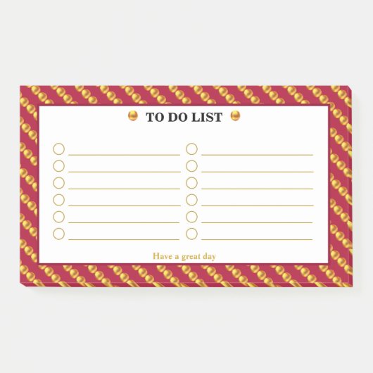 Gouden Stippen Takenlijst Post-it® Notes (Voorkant)