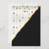 Gouden Stippen, zwart-wit bruidsuitnodiging Kaart (Achterkant)
