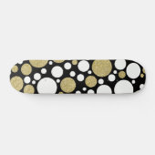 Gouden Stippenpatroon Persoonlijk Skateboard (Horizontaal)
