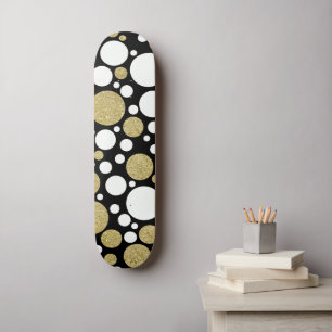 Gouden Stippenpatroon Persoonlijk Skateboard