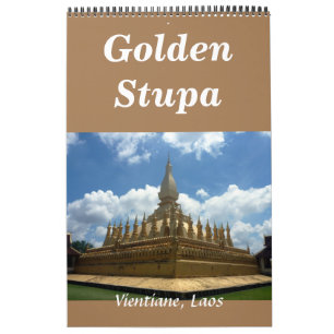 gouden stoepa Laos Kalender