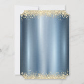 Gouden stof, afstudeerhoed, blauwe afstuderen kaart (Achterkant)