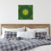 Gouden Stof Bloei - Botanische Fractal Canvas Afdruk (Insitu (Slaapkamer))