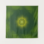 Gouden Stof Bloei - Botanische Fractal Wandkleed (Voorkant)