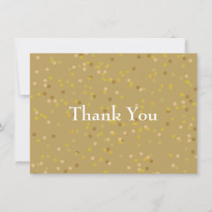 Gouden Stof Confetti Dank Je Wel Bedankkaart
