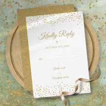 Gouden Stof Confetti Elegante Chic Jubileum RSVP